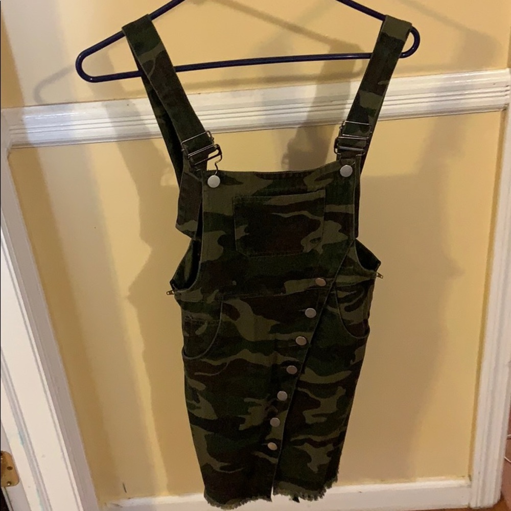 Camo overall dress